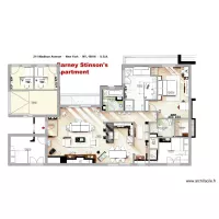 Appart Barney avec 3 chambres