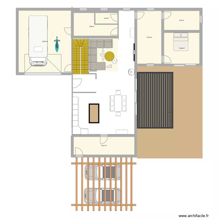 BASE 1. Plan de 7 Pièces et 103 m²