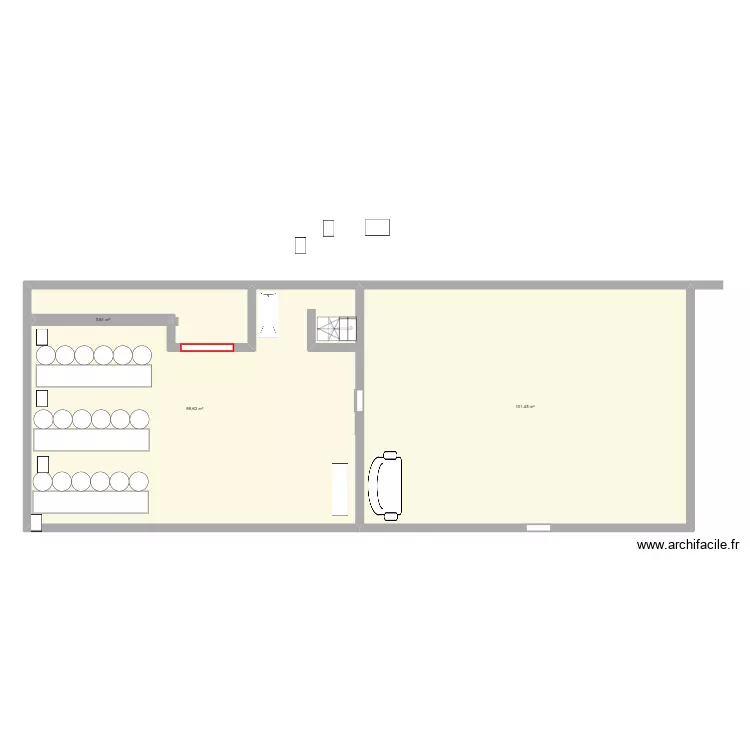 sh&eacute;ma au chien chic. Plan de 