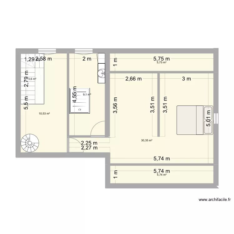 Plan 2. Plan de 11 Pièces et 163 m² Plan 2. Plan de 11 Pièces et 163 m²