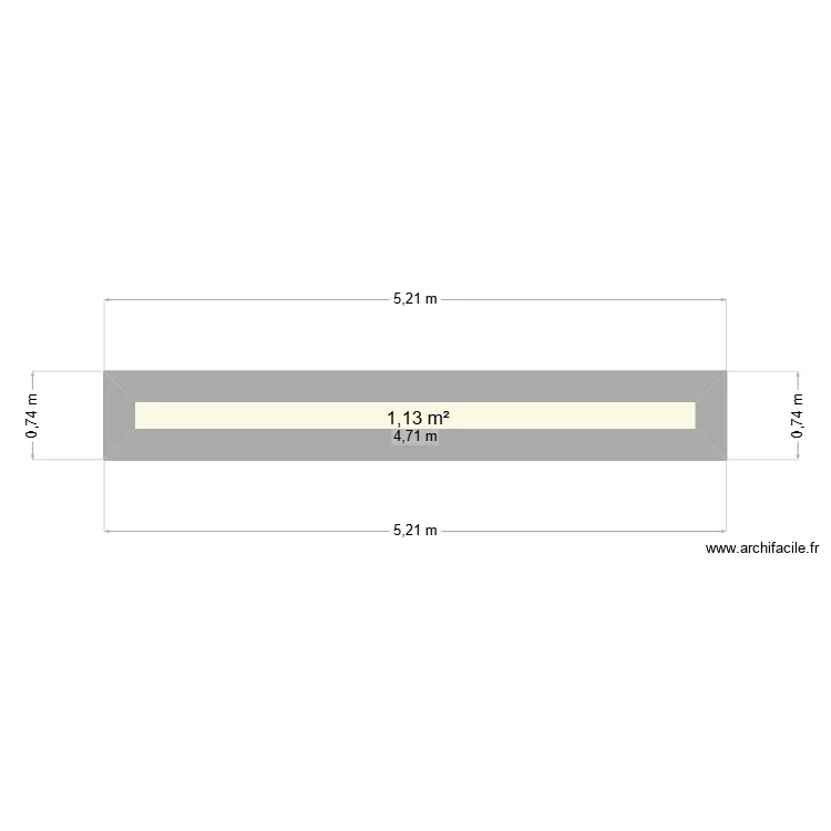 chambre charles. Plan de 1  et 1 m²