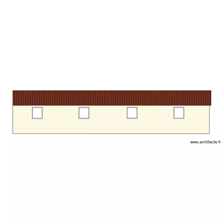 Extension - fa&ccedil;ade champ - Etat actuel. Plan de 