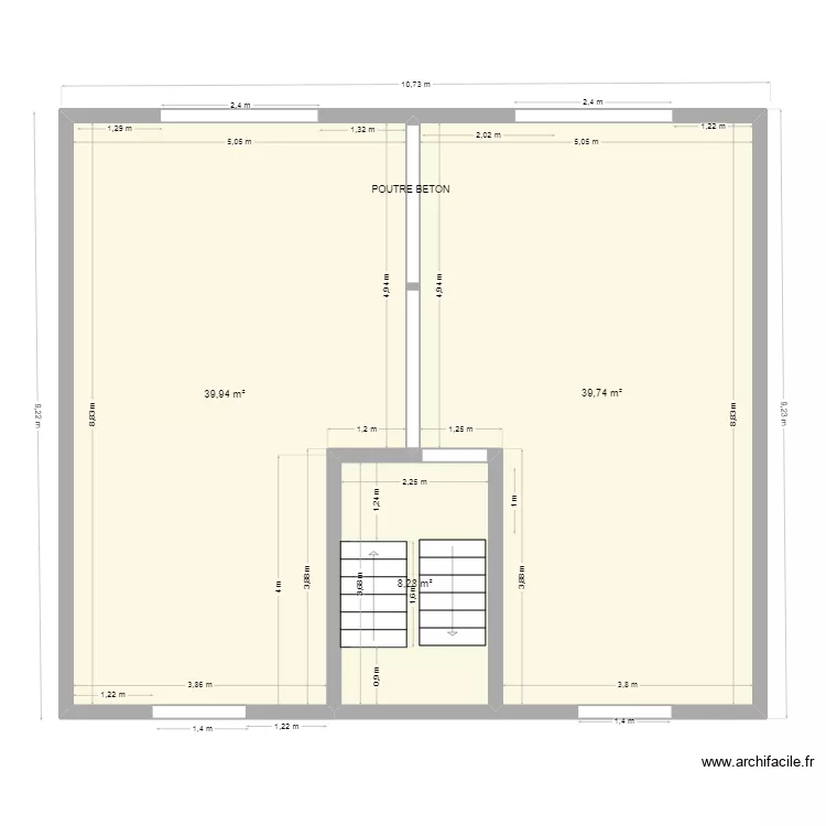 RACINE. Plan de 3  et 88 m²