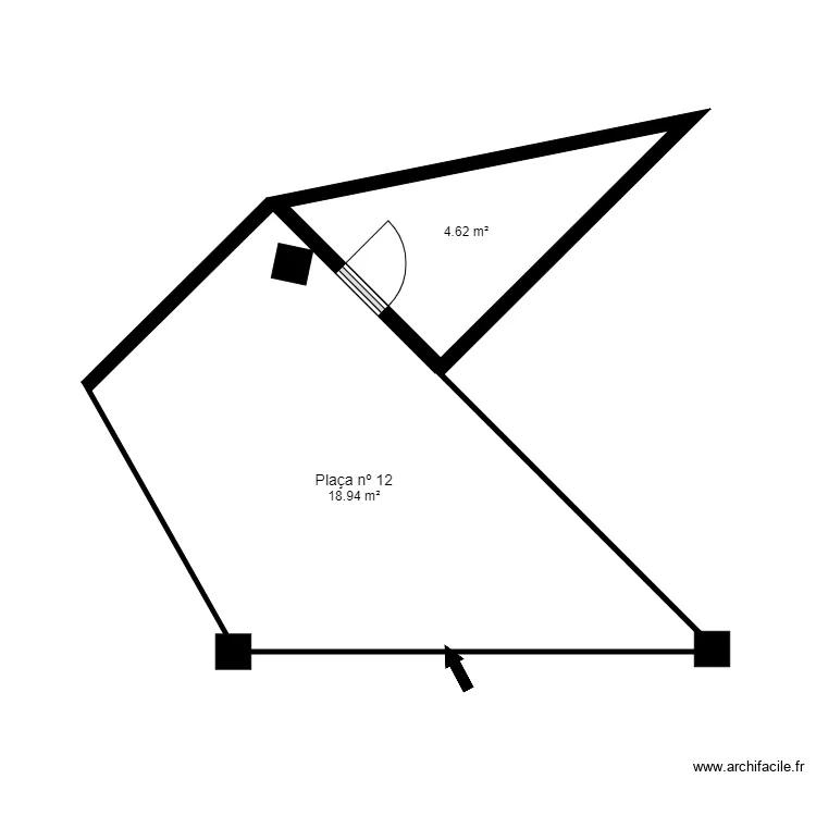 ED. SALITA PARK, BLOC C, 5-2. ESCALDES. Plan de 3 et 39 m² ED. SALITA PARK, BLOC C, 5-2. ESCALDES. Plan de 3 et 39 m²