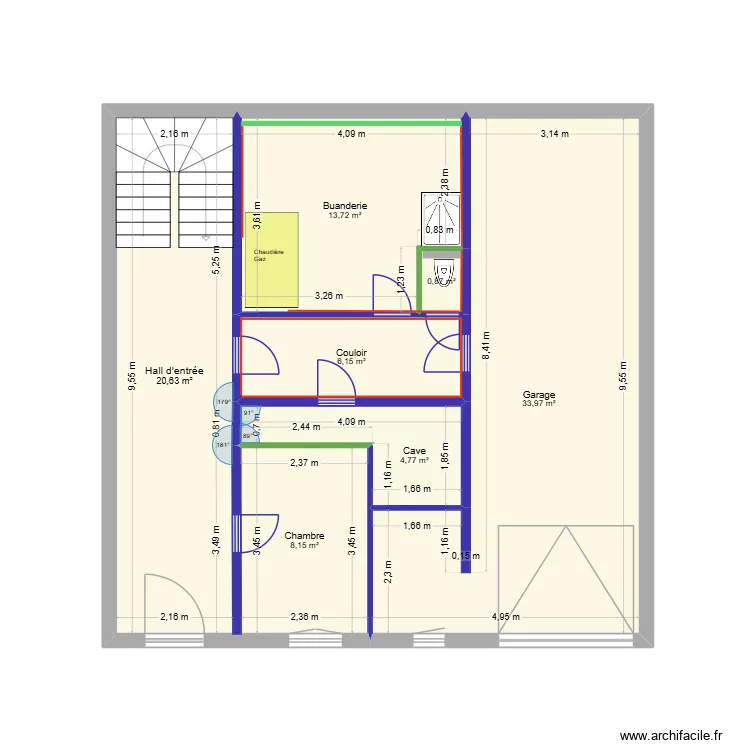RDJ - Projet plan eletrique. Plan de 7 et 88 m² RDJ - Projet plan eletrique. Plan de 7 et 88 m²