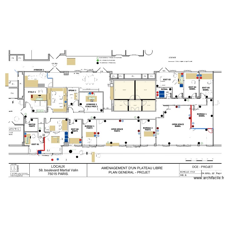 VALIN BEYROUTH 3. Plan de 5 pièces et 43 m2