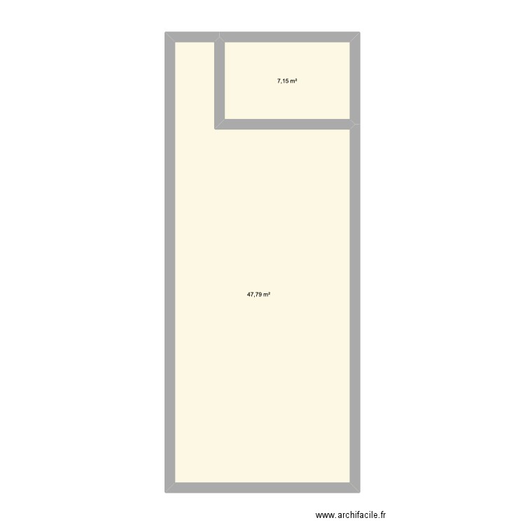 Maison Camaret Salle a manger. Plan de 2 pièces et 55 m2