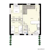 S+2 amenagé 46m²