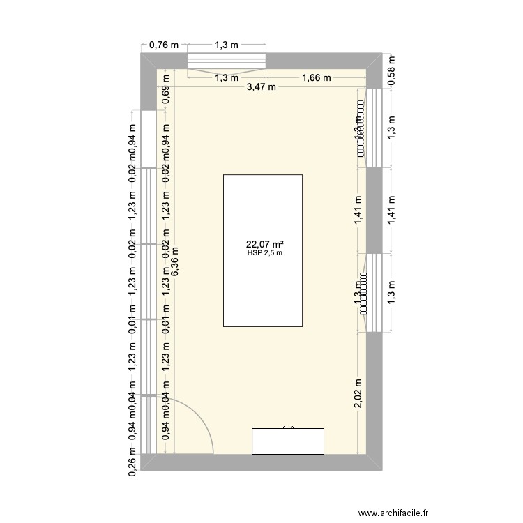 Arcueil. Plan de 1 pièce et 22 m2