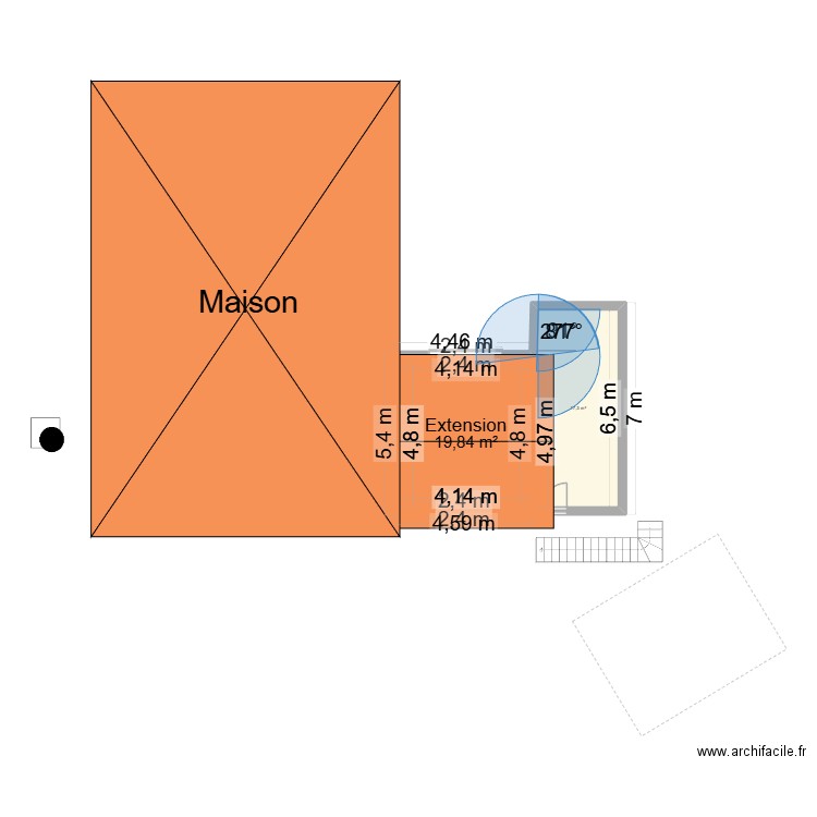 cote seb. Plan de 3 pièces et 160 m2