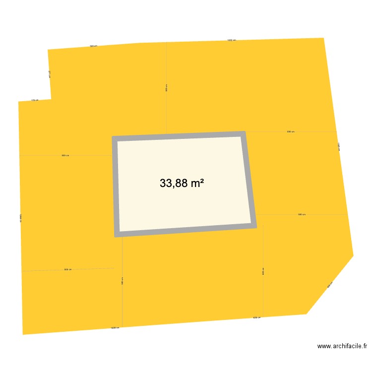 cv59. Plan de 1 pièce et 34 m2