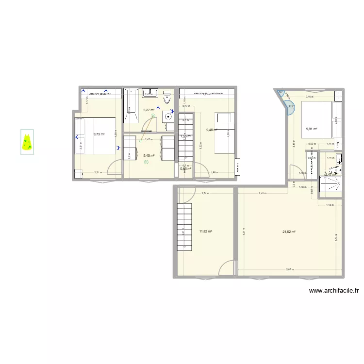 18 J LTrev8. Plan de 10  et 78 m²