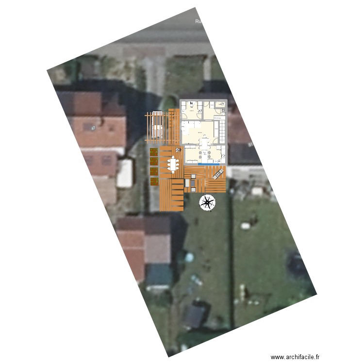 Julie idée cuisine 2. Plan de 5 pièces et 55 m2