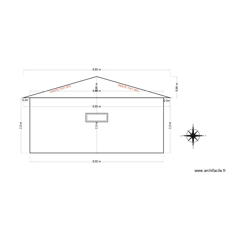 FACADE OUEST. Plan de FACADE OUEST. Plan de