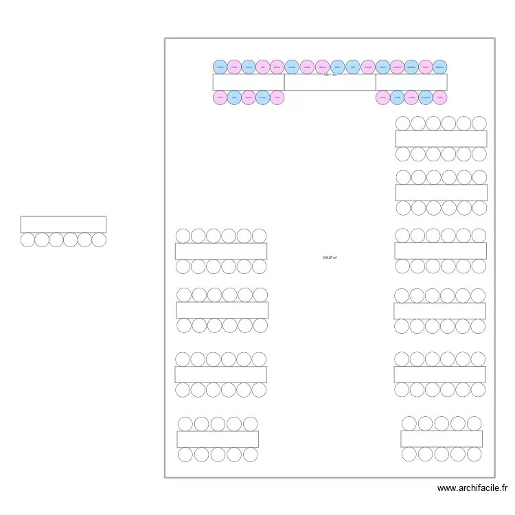 Plan table mariage. Plan de 1  et 350 m²