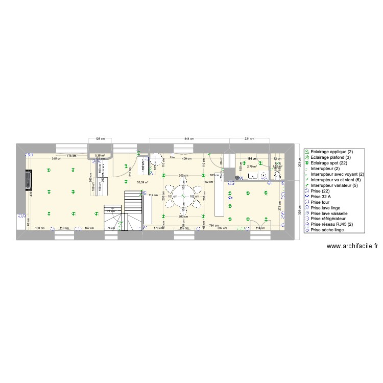 Thomas et Maud 2. Plan de 4 pièces et 60 m2