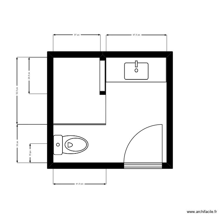 poitras. Plan de 1 Pièce et 5 m² poitras. Plan de 1 Pièce et 5 m²