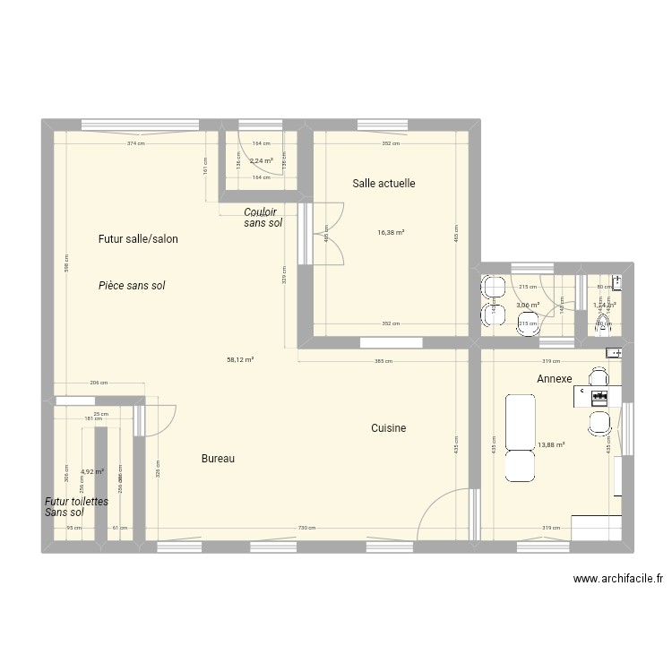 Rdc bis. Plan de 0 pièce et 0 m2