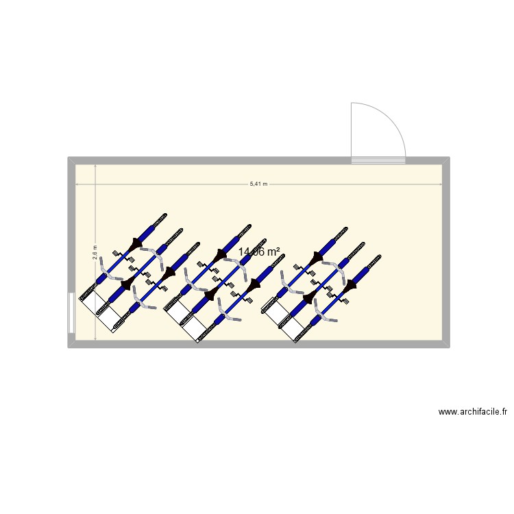 résidence Lys. Plan de 1 pièce et 14 m2