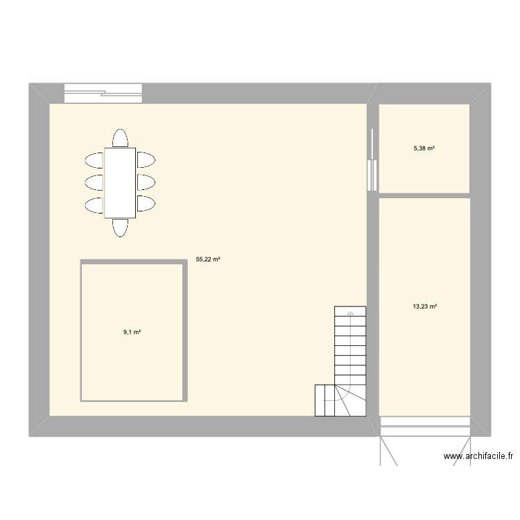 maison garage. Plan de 4 pièces et 93 m2