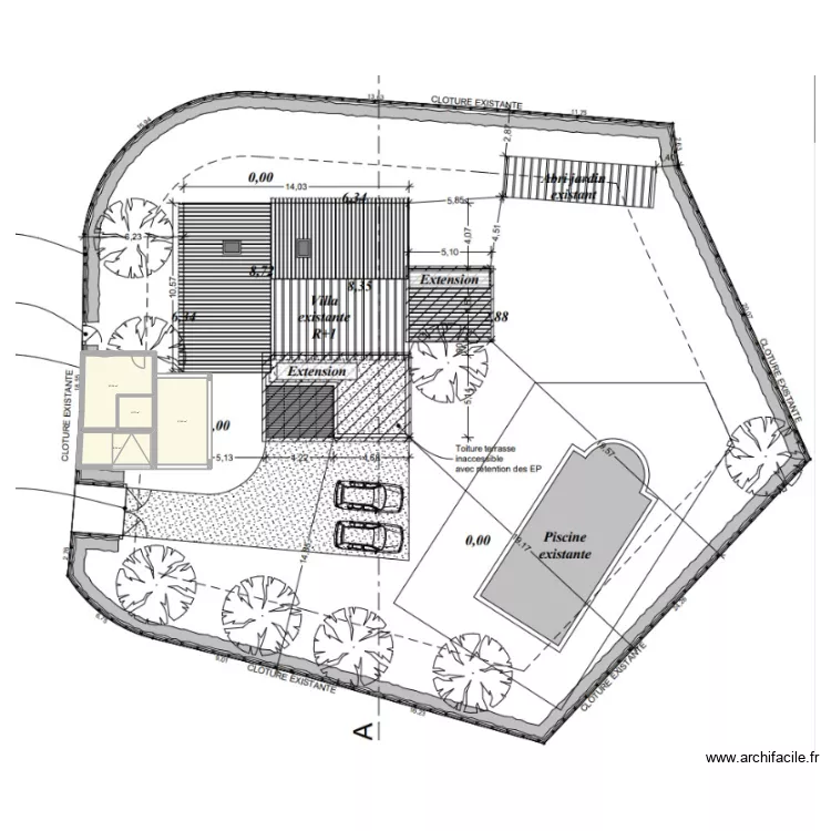 Carport_2. Plan de 4 pièces et 46 m² Carport_2. Plan de 4 pièces et 46 m²