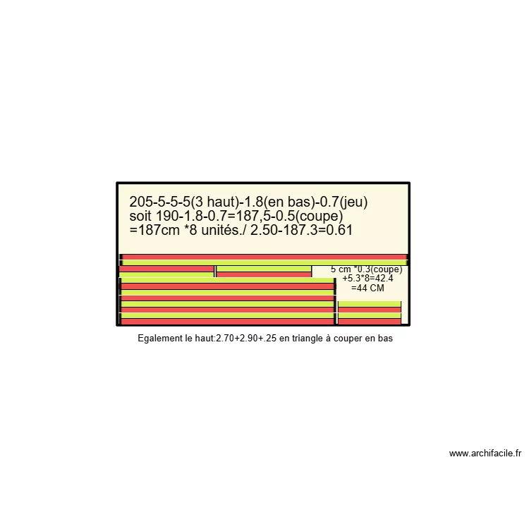 Portes placard v&eacute;randa. Plan de 