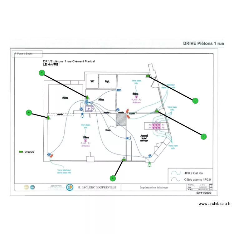 DRIVE pi&eacute;tons  Cl&eacute;ment Marical. Plan de 