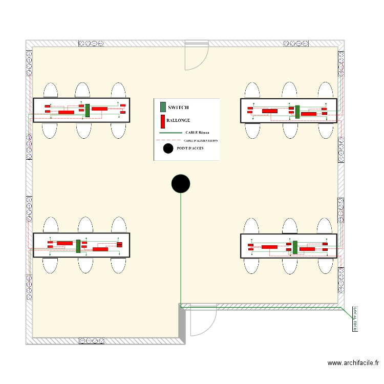 SALLE DE CONF. Plan de 1 pièce et 124 m2