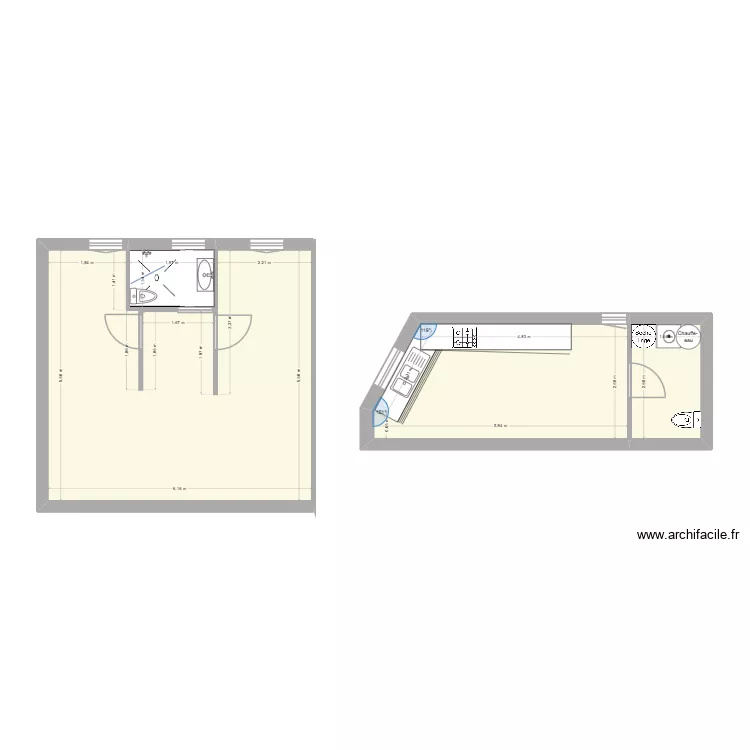 Pongilluppi batisda. Plan de 4 et 55 m² Pongilluppi batisda. Plan de 4 et 55 m²