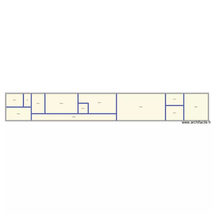 plan mur vierge. Plan de 12  et 162 m²