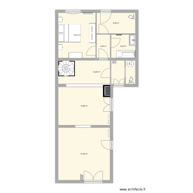 Pavillon clamart V4 ouverture mur porteur. Plan de 12 pièces et 132 m2