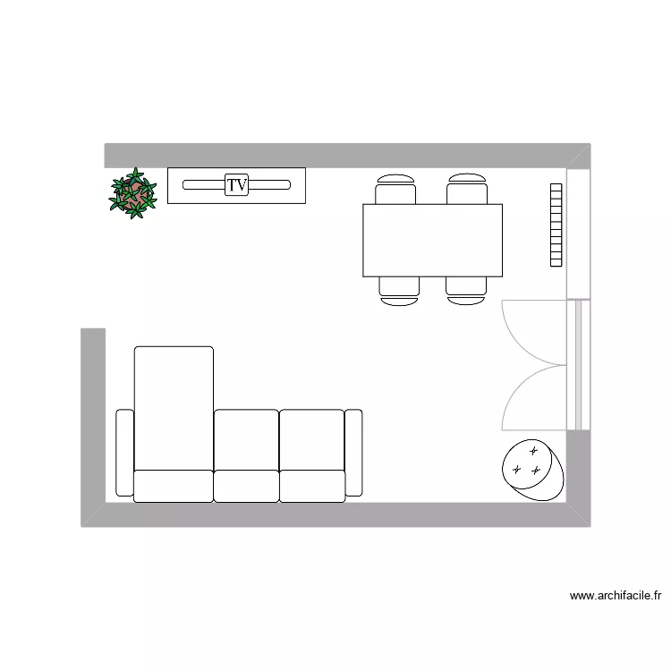 SALON APPART. Plan de 