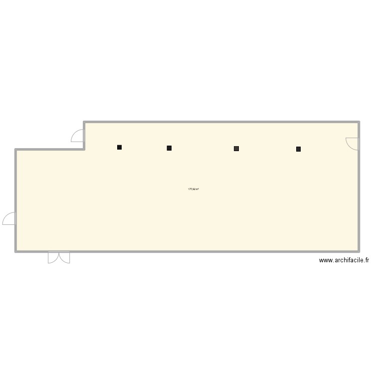 salle virming. Plan de 1 pièce et 178 m2