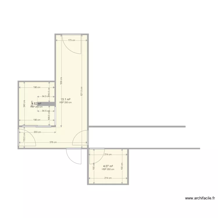 MALLET COLBERT. Plan de 3 Pièces et 22 m²