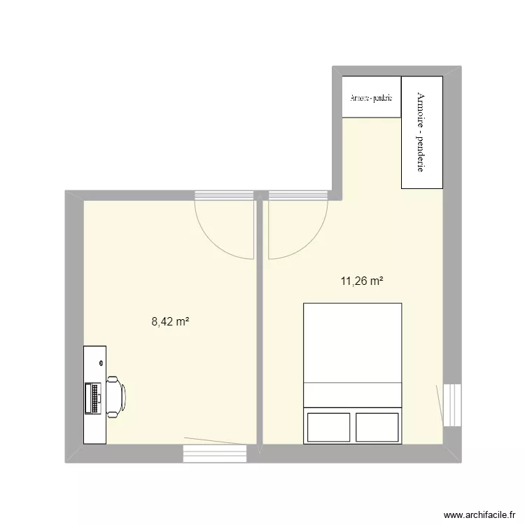 CHAMBRE 2 ET 3 BRLS. Plan de CHAMBRE 2 ET 3 BRLS. Plan de