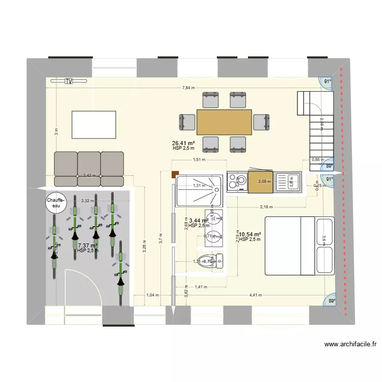 Atelier Oleron v5. Plan de 5 Pièces et 64 m² Atelier Oleron v5. Plan de 5 Pièces et 64 m²