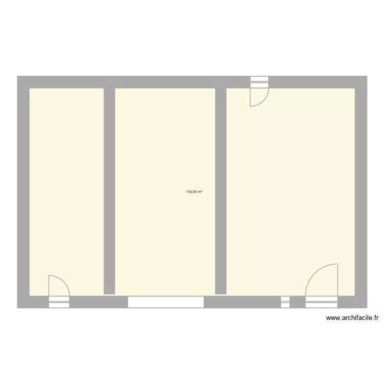 grange 2. Plan de 1 et 119 m² grange 2. Plan de 1 et 119 m²