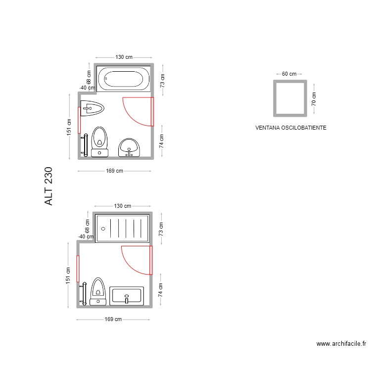 LUCUMBERRI. Plan de 3 pièces et 7 m2