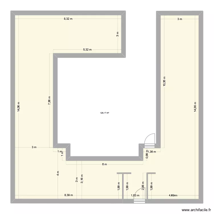 maison cour int 1. Plan de 1 et 131 m² maison cour int 1. Plan de 1 et 131 m²