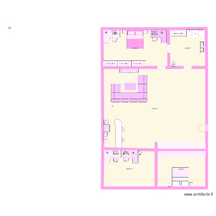 Maison rosace. Plan de 5 pièces et 172 m2