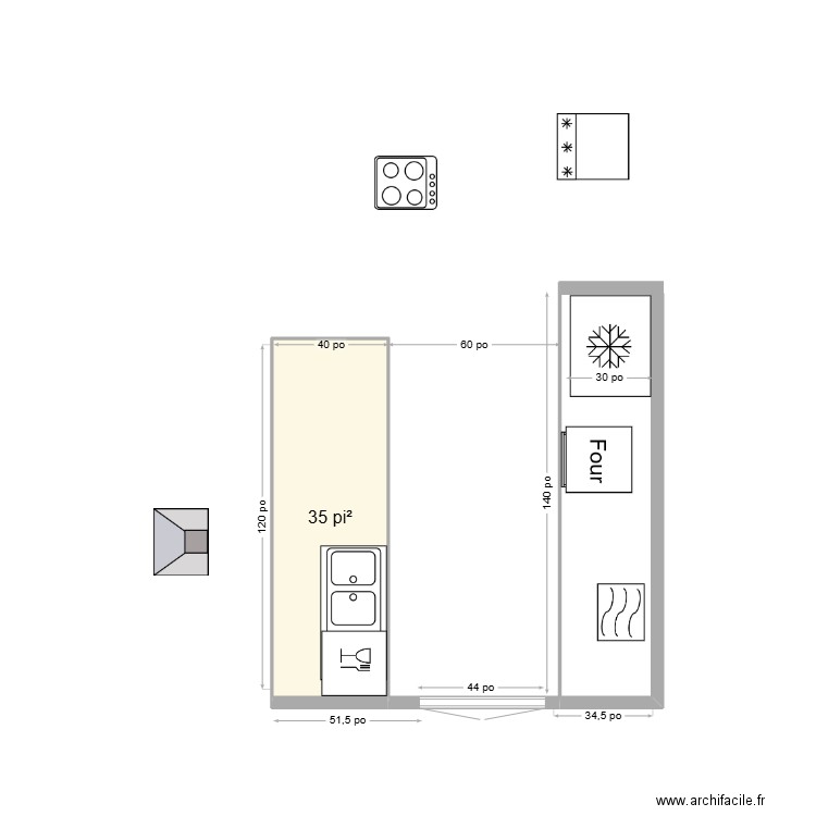 cuisine remi. Plan de 0 pièce et 0 m2