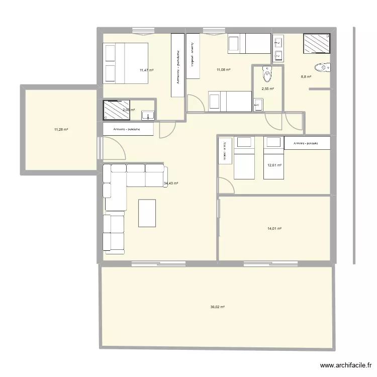 Hennebont appartement. Plan de 10 et 144 m² Hennebont appartement. Plan de 10 et 144 m²