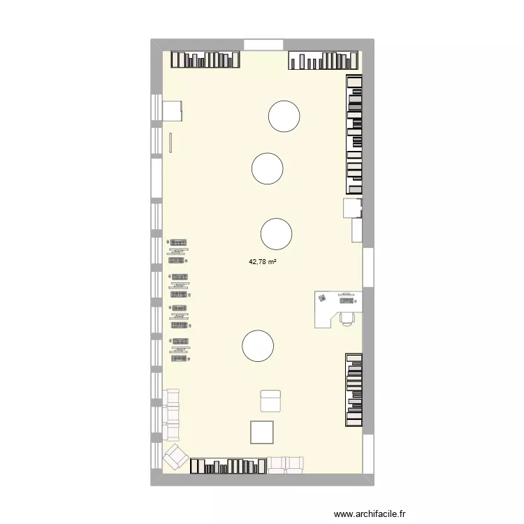 CDI Paul ELuard. Plan de 1 Pièce et 43 m² CDI Paul ELuard. Plan de 1 Pièce et 43 m²