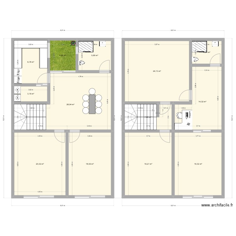 bordj el kiffan plan. Plan de 13 pièces et 173 m2