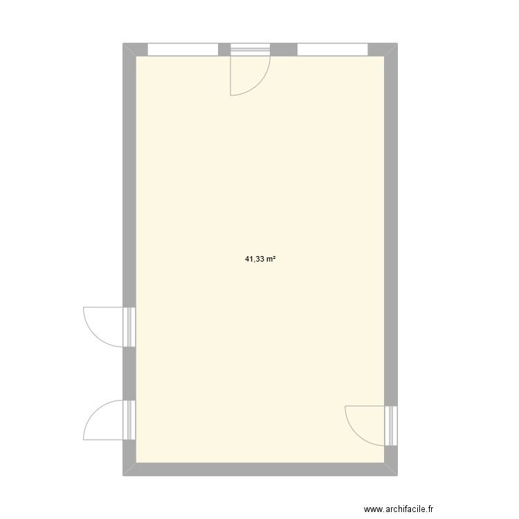 groupe 37. Plan de 1 pièce et 41 m2