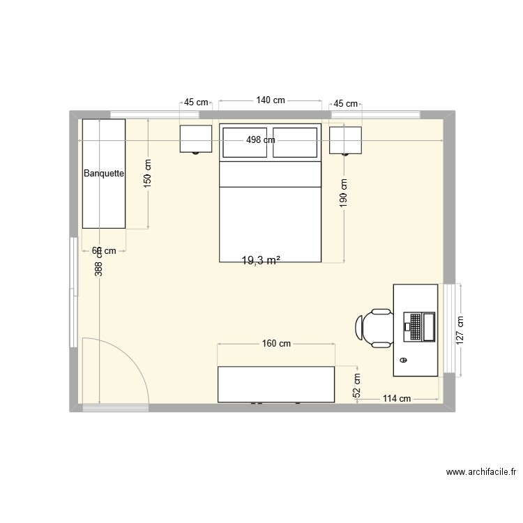 CHAMBRE SOPHIA. Plan de 0 pièce et 0 m2