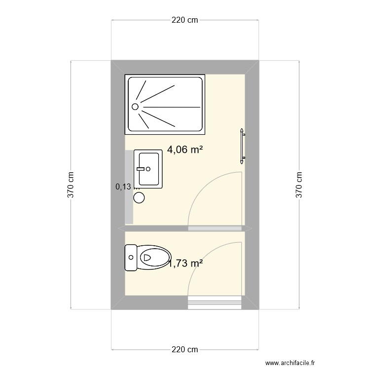 Richefort-Cave-. Plan de 2 pièces et 6 m2