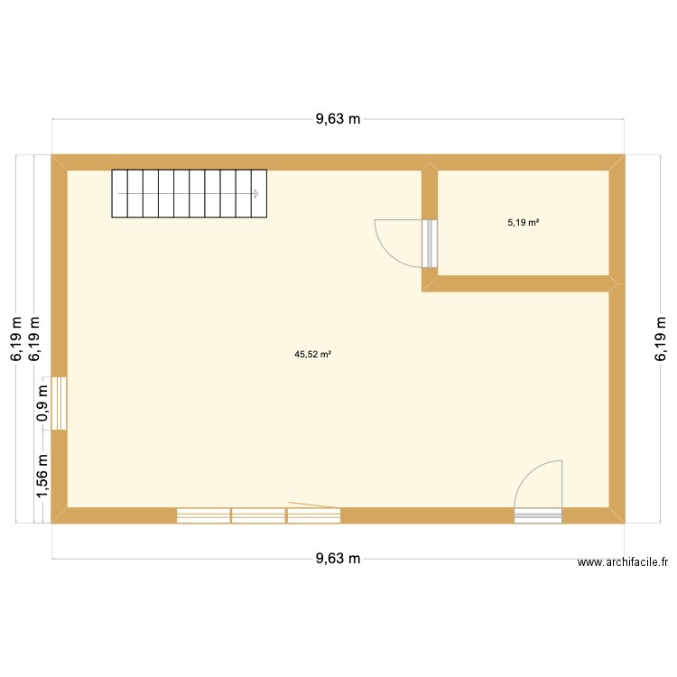 Maison 2. Plan de 5 pièces et 83 m2