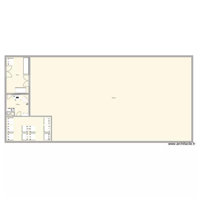 Entrep&ocirc;t. Plan de 5  et 490 m²