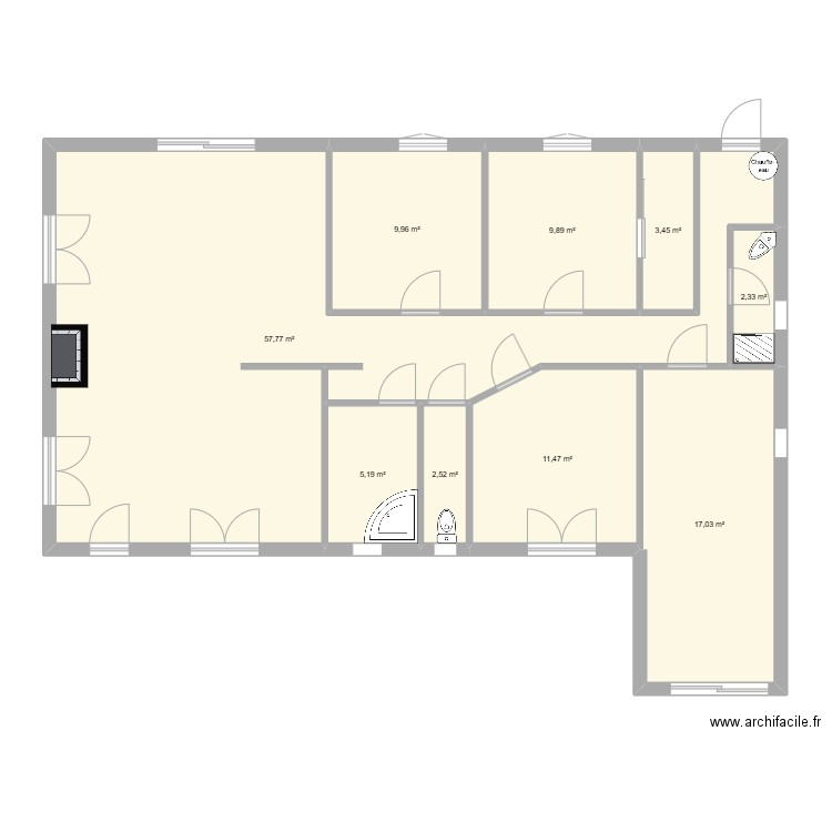 maison dracé version a peu pres. Plan de 9 pièces et 120 m2